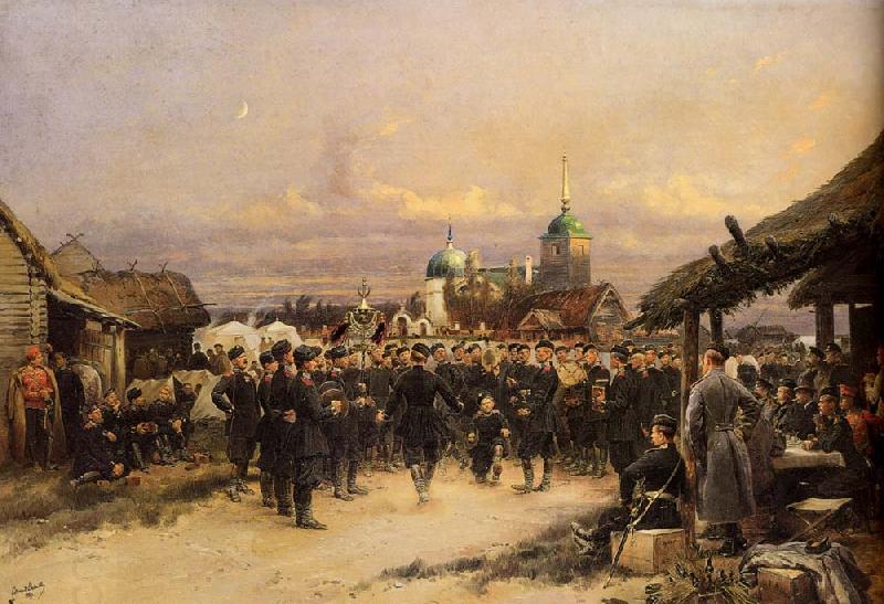 Edouard Detaille Chorus Of The Fourth Infantry Battalion At Tsarskoe Selo China oil painting art